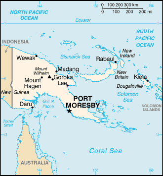 papua new guinea map port moresby